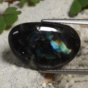 Spectrolite multicolore naturelle forme fantaisie, 6,55 ct, opaque