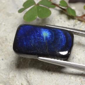 Spectrolite Multicolore naturelle Coupe coussin, 4.98 ct, Opaque