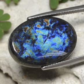 Spectrolite Multicolore naturelle Coupe ovale, 13.11 ct, Opaque