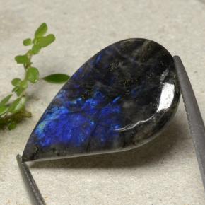Spectrolite multicolore naturelle en forme de poire, 10,46 ct, translucide