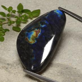 Spectrolite multicolore naturelle forme fantaisie, 14,20 ct, opaque