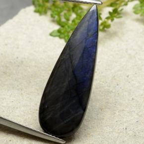 Spectrolite Multicolore naturelle En forme de poire, 7.41 ct, Opaque