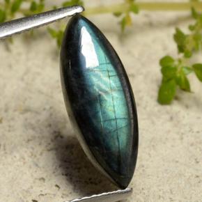 Spectrolite multicolore naturelle marquise, 2,27 ct, opaque