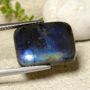 Spectrolite Multicolore naturelle Coupe coussin, 6.99 ct, Opaque