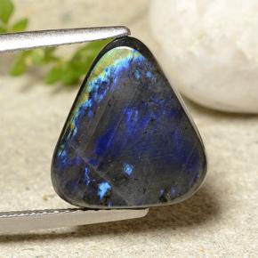 Spectrolite multicolore naturelle trillion, 4,19 ct, opaque