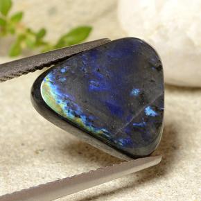 Spectrolite multicolore naturelle trillion, 4,19 ct, opaque