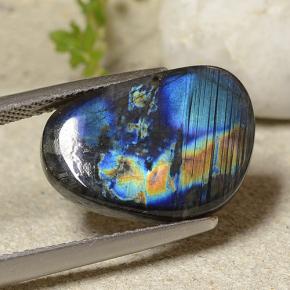 Spectrolite Multicolore naturelle Forme fantaisie, 6.97 ct, Opaque