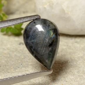 Spectrolite Multicolore naturelle En forme de poire, 1.52 ct, Opaque