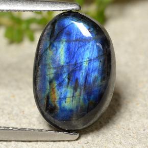 Spectrolite Multicolore naturelle Coupe ovale, 2.95 ct, Opaque