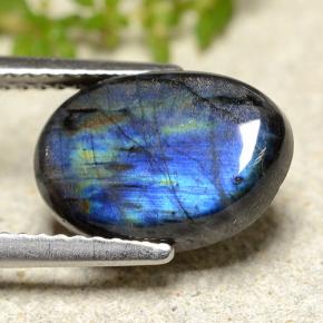 Spectrolite Multicolore naturelle Coupe ovale, 2.95 ct, Opaque