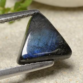 Spectrolite multicolore naturelle trillion, 1,57 ct, opaque