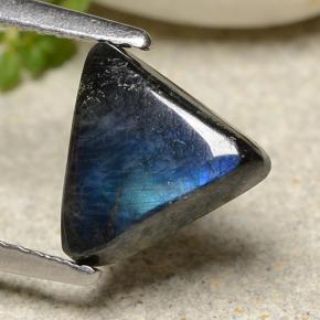 Spectrolite multicolore naturelle trillion, 1,57 ct, opaque