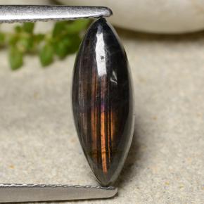 Spectrolite multicolore naturelle marquise, 1,32 ct, opaque