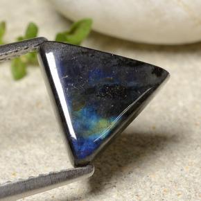 Spectrolite multicolore naturelle trillion, 1,95 ct, opaque