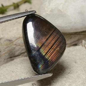 Spectrolite multicolore naturelle forme fantaisie, 5,66 ct, opaque
