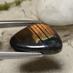 Spectrolite multicolore naturelle forme fantaisie, 5,66 ct, opaque