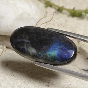 Spectrolite Multicolore naturelle Coupe ovale, 5.96 ct, Opaque