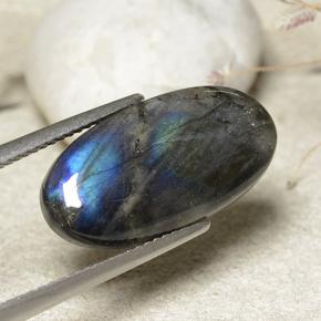 Spectrolite Multicolore naturelle Coupe ovale, 7.34 ct, Opaque