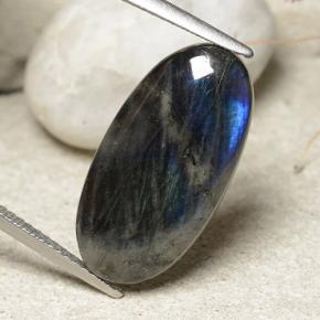 Spectrolite Multicolore naturelle Coupe ovale, 7.34 ct, Opaque