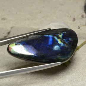 Spectrolite multicolore naturelle forme fantaisie, 19,66 ct, opaque
