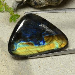 Spectrolite multicolore naturelle forme fantaisie, 16,53 ct, opaque