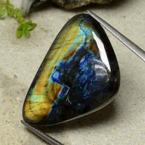 Spectrolite multicolore naturelle forme fantaisie, 16,53 ct, opaque