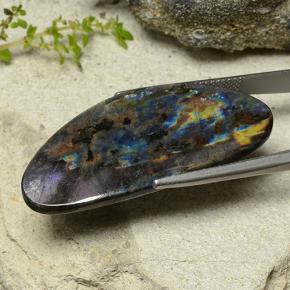 Spectrolite multicolore naturelle forme fantaisie, 15,39 ct, opaque