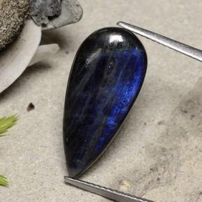 Spectrolite Multicolore naturelle En forme de poire, 5.40 ct, Opaque