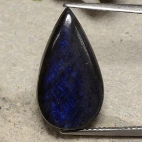 Spectrolite Multicolore naturelle En forme de poire, 6.53 ct, Opaque