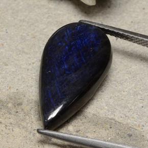 Spectrolite Multicolore naturelle En forme de poire, 6.53 ct, Opaque