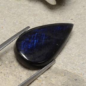 Spectrolite Multicolore naturelle En forme de poire, 6.53 ct, Opaque