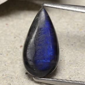 Spectrolite Multicolore naturelle En forme de poire, 1.74 ct, Opaque