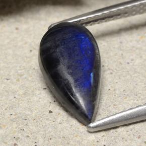 Spectrolite Multicolore naturelle En forme de poire, 1.74 ct, Opaque