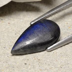 Spectrolite Multicolore naturelle En forme de poire, 1.74 ct, Opaque