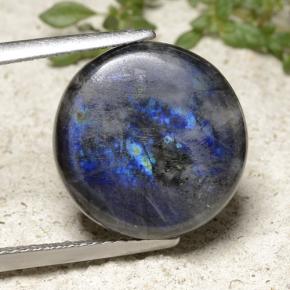 Spectrolite Multicolore naturelle Coupe roude, 6.72 ct, Opaque