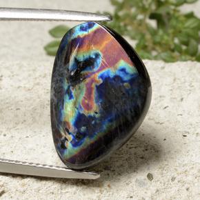 Spectrolite multicolore naturelle forme fantaisie, 9,03 ct, opaque