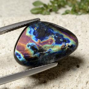 Spectrolite multicolore naturelle forme fantaisie, 9,03 ct, opaque
