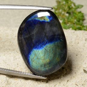 Spectrolite multicolore naturelle forme fantaisie, 18,14 ct, opaque