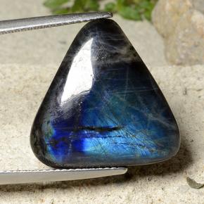 Spectrolite multicolore naturelle trillion, 10,62 ct, opaque