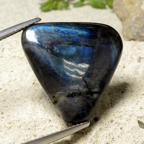 Spectrolite multicolore naturelle trillion, 10,62 ct, opaque