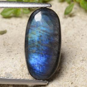 Spectrolite multicolore naturelle coupe ovale, 2,54 ct, opaque