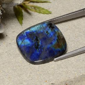 Spectrolite Multicolore naturelle Coupe coussin, 7.14 ct, Opaque