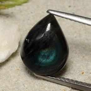 Spectrolite Multicolore naturelle En forme de poire, 3.05 ct, Opaque