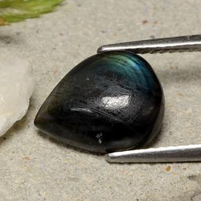 Spectrolite Multicolore naturelle En forme de poire, 3.05 ct, Opaque