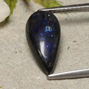 Spectrolite Multicolore naturelle En forme de poire, 2.30 ct, Opaque