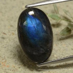 Spectrolite multicolore naturelle coupe ovale, 3,22 ct, opaque