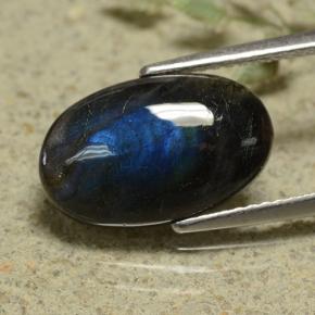 Spectrolite multicolore naturelle coupe ovale, 3,22 ct, opaque