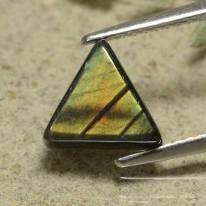 Spectrolite multicolore naturelle trillion, 1,89 ct, opaque