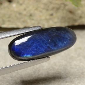 Spectrolite multicolore naturelle coupe ovale, 2,03 ct, opaque