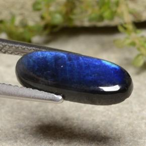 Spectrolite multicolore naturelle coupe ovale, 2,03 ct, opaque